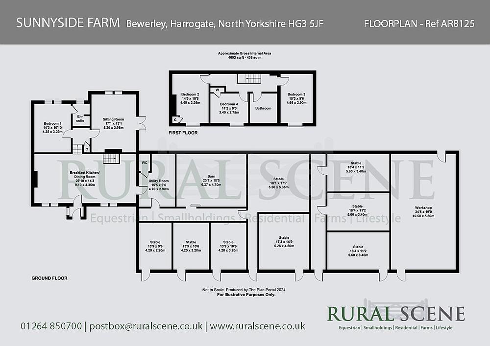 Floorplan of Bewerley NORTH YORKSHIRE, from the original listing