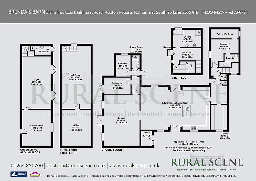 Floorplan of Hooton Roberts SOUTH YORKSHIRE, from the original listing