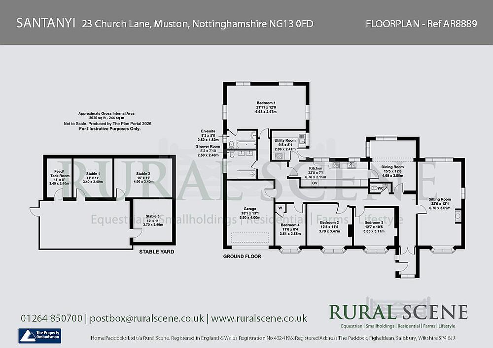 Floorplan of Muston NOTTINGHAMSHIRE, from the original listing